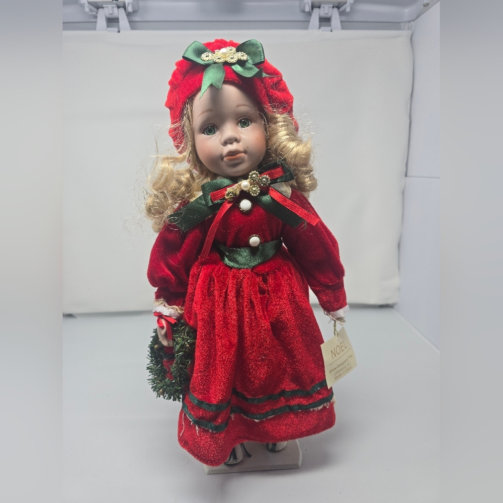 Vintage Show-Stoppers Inc. "Noel" Porcelain Christmas Doll - NWT